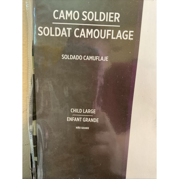 New Boys Camo Army Soldier Child Large (8-10) Halloween‎ Costume Camouflage - Picture 2 of 6